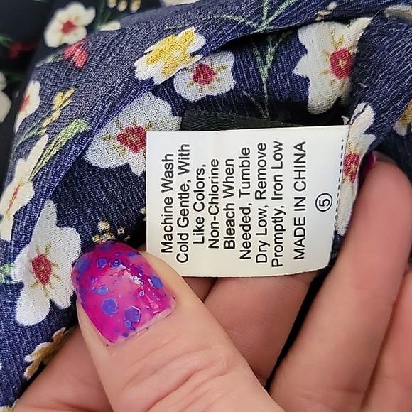 Floral Short Sleeve Midi Dress Ladies Size L - Picture 9 of 10